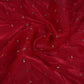 Red Buti Cutdana Sequins Embroidery Organza Fabric LF-32981
