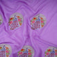 Lavender floral Buta Patch embroidery Chinon Cotton Slub Fabric VFS-31659