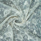 Off White thread embroidery Pure Cotton Chanderi Fabric VI-31001
