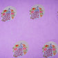 Lavender floral Buta Patch embroidery Chinon Cotton Slub Fabric VFS-31659