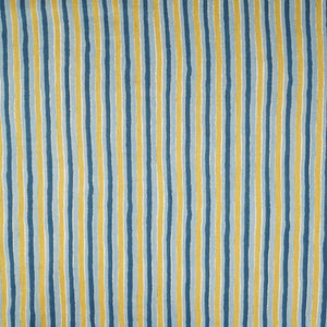 Blue & Yellow Stripes Print Cotton Fabric PB-29740 - TradeUNO