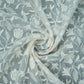 Off White thread embroidery Pure Cotton Chanderi Fabric VI-30999