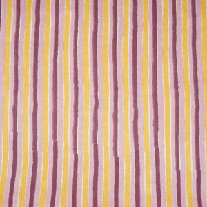 Purple & Green Stripes Print Cotton Fabric PB-29743 - TradeUNO