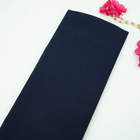 Exclusive Cotton Linen Slub Navy Blue Solid Fabric Fabric