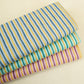 Light Blue & Golden Brown Stripes Print Cotton Fabric PB-29745