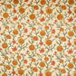 Cream With Orange Parrot Foil Print Cotton Fabric PB-29703