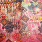 Magenta Pink Multicolor Sequins Border Embroidery Organza Fabric