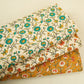 Cream With Orange Parrot Foil Print Cotton Fabric PB-29703