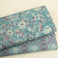 Lilac Floral Stripes Foil Print Cotton Fabric PB-29707