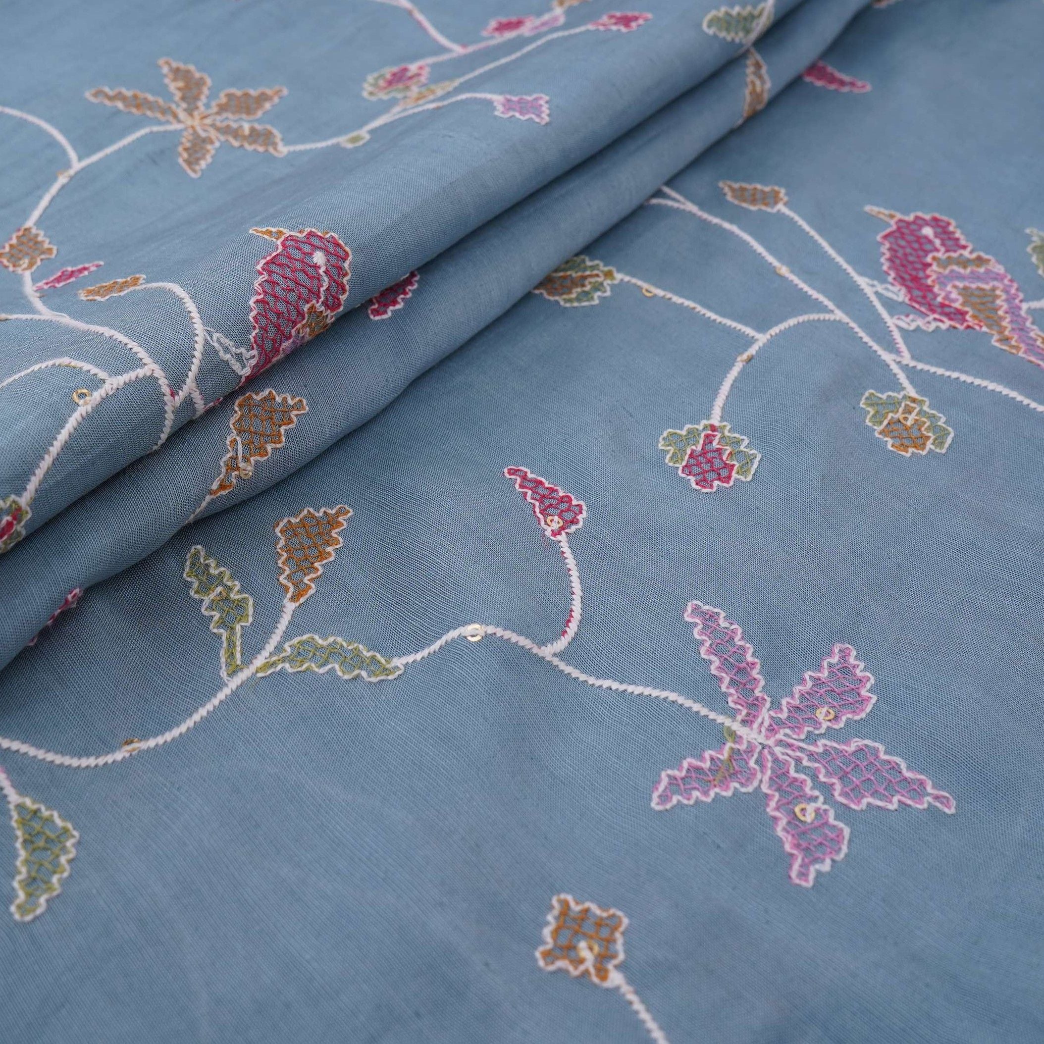 Sea Green Cross Stitch embroidery Linen Fabric GTS-31553 - TradeUNO