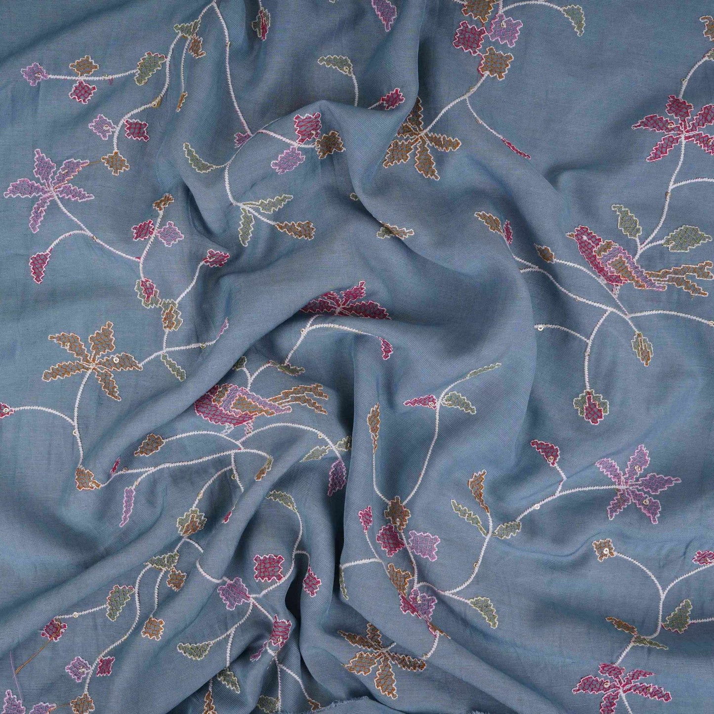 Sea Green Cross Stitch embroidery Linen Fabric GTS-31553 - TradeUNO