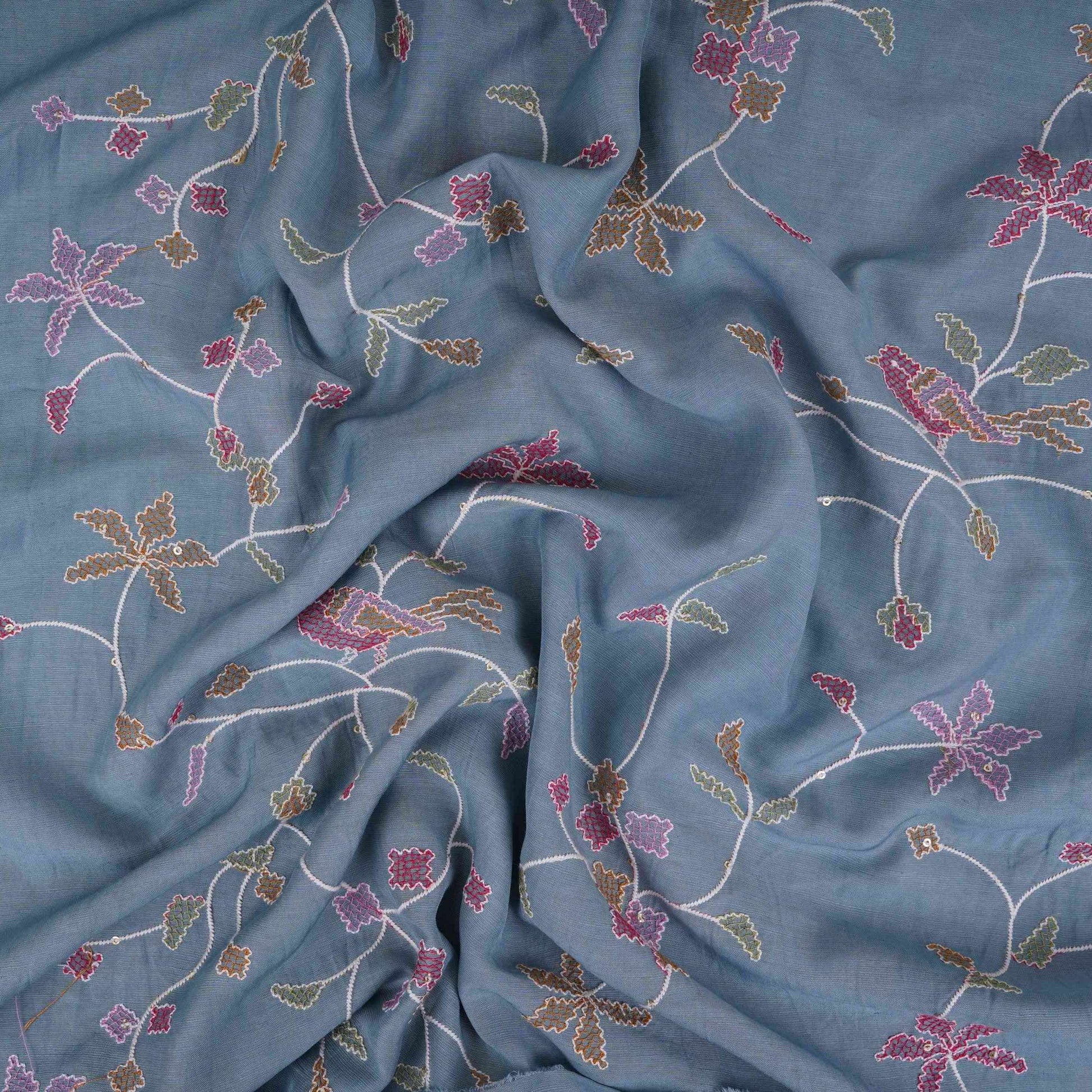 Sea Green Cross Stitch embroidery Linen Fabric GTS-31553 - TradeUNO
