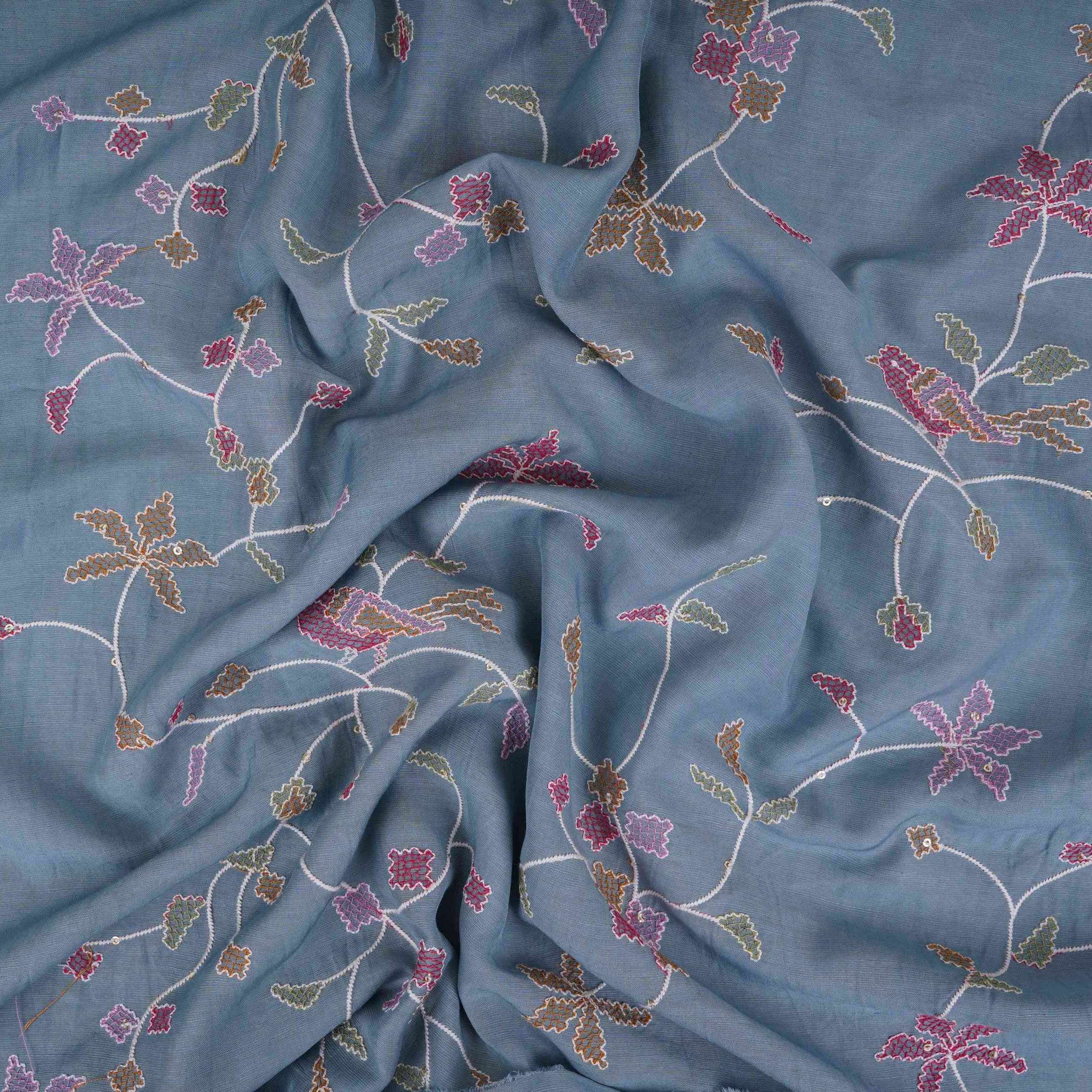 Sea Green Cross Stitch embroidery Linen Fabric GTS-31553 - TradeUNO