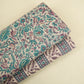 Light Pink Floral Stripes Foil Print Cotton Fabric PB-29714