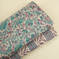 Light Pink Floral Foil Print Cotton Fabric PB-29713
