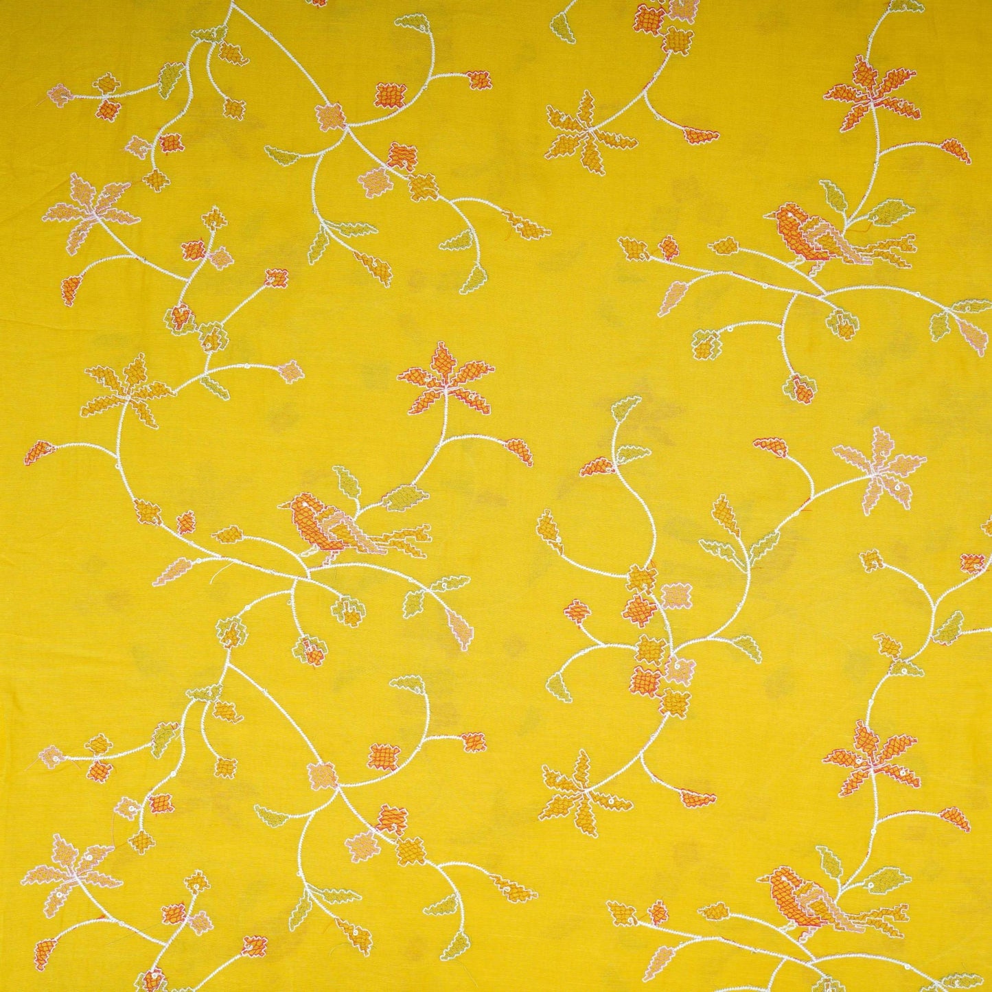 Mustard Cross Stitch embroidery Linen Fabric GTS-31552 - TradeUNO