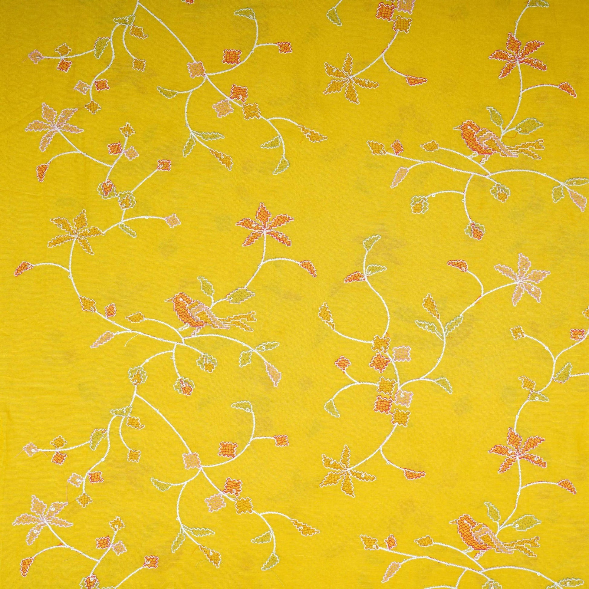Mustard Cross Stitch embroidery Linen Fabric GTS-31552 - TradeUNO