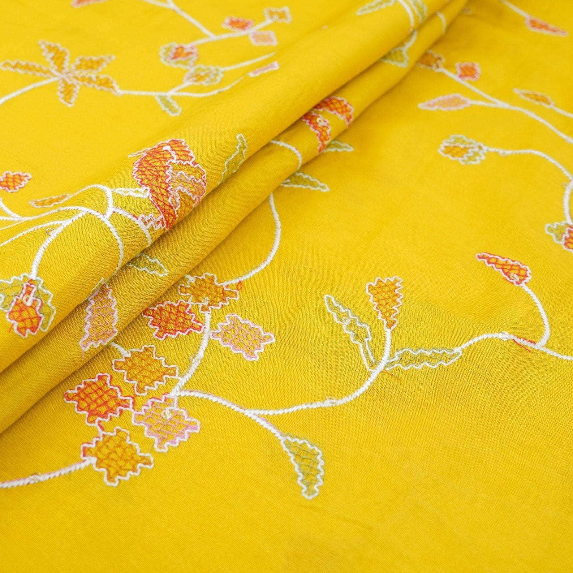 Mustard Cross Stitch embroidery Linen Fabric GTS-31552 - TradeUNO