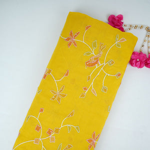 Mustard Cross Stitch embroidery Linen Fabric GTS-31552 - TradeUNO