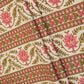 Baby Pink Floral Stripes Foil Print Cotton Fabric PB-29700