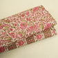 Baby Pink Floral Foil Print Cotton Fabric PB-29699