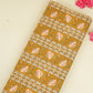 Mustard Floral Stripes Foil Print Cotton Fabric PB-29706