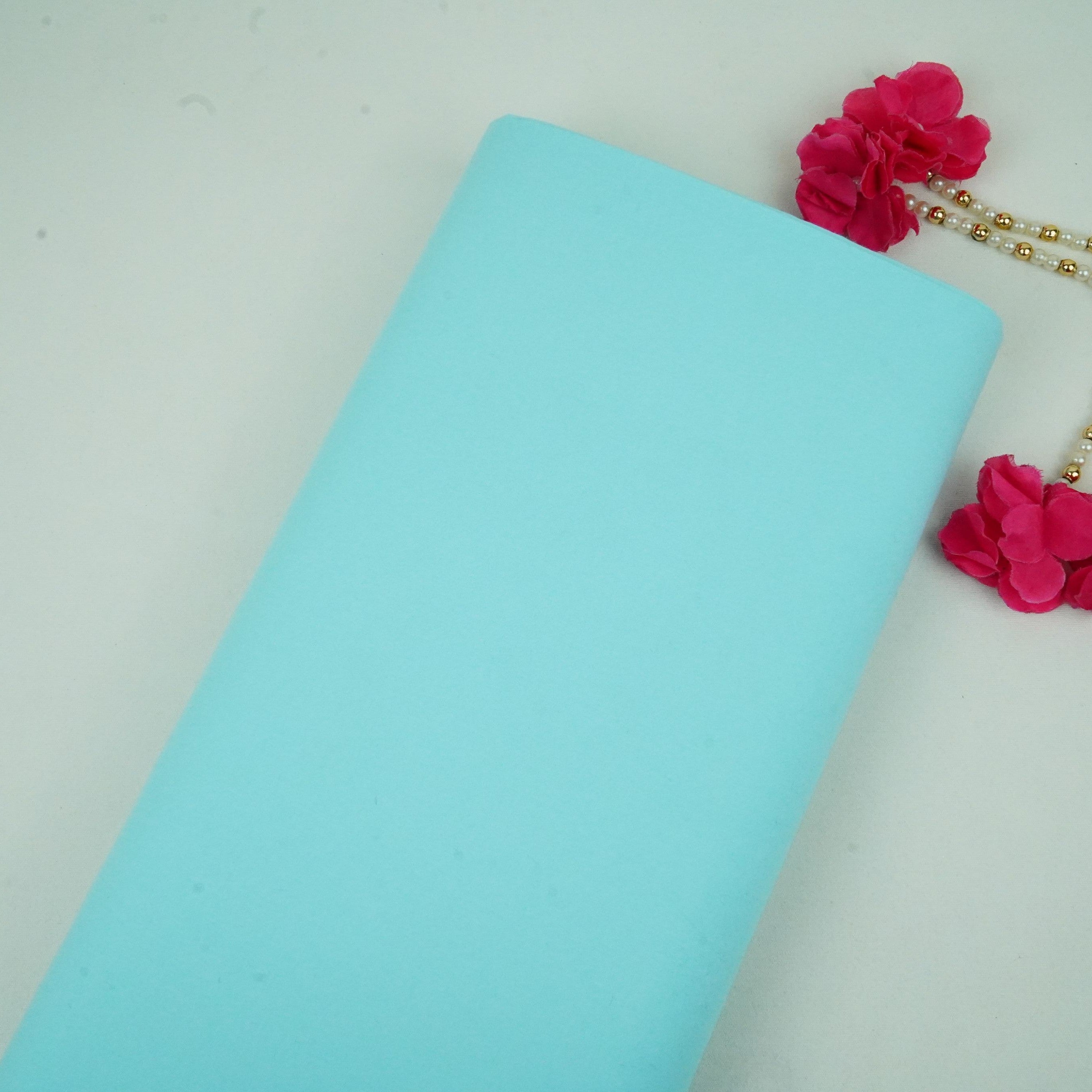 Powder Blue Solid Lizzy Bizzy Fabric RTL-31251 - TradeUNO