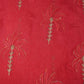 Red Thread Sequins Embroidery Organza Fabric 20856