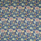 Navy Blue Floral Foil Print Cotton Fabric PB-29710