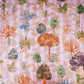 Blush Pink floral Jacquard print Raw Mango Silk Fabric CW-31583