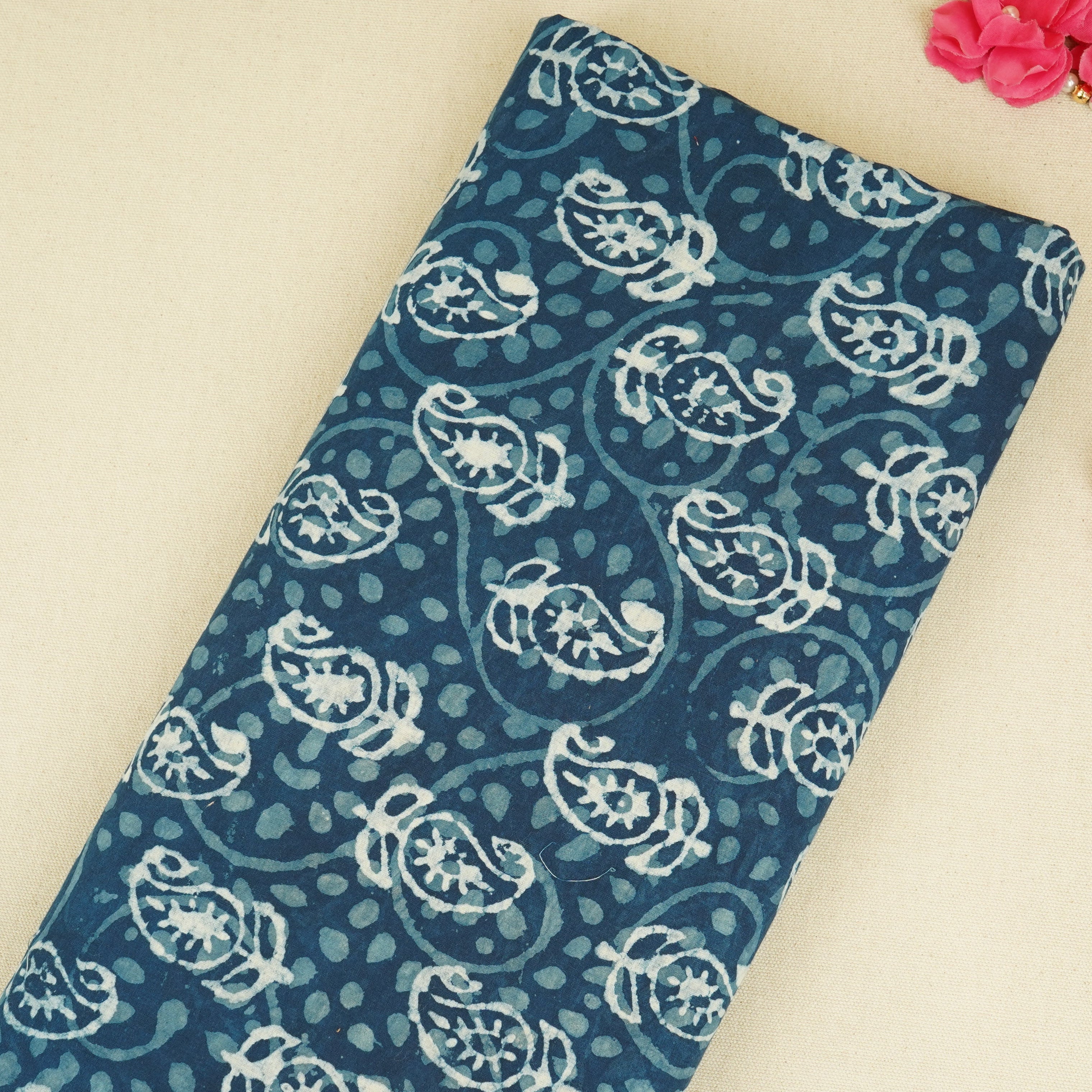 Indigo Batik Print Cotton Fabric CH-29769 - TradeUNO