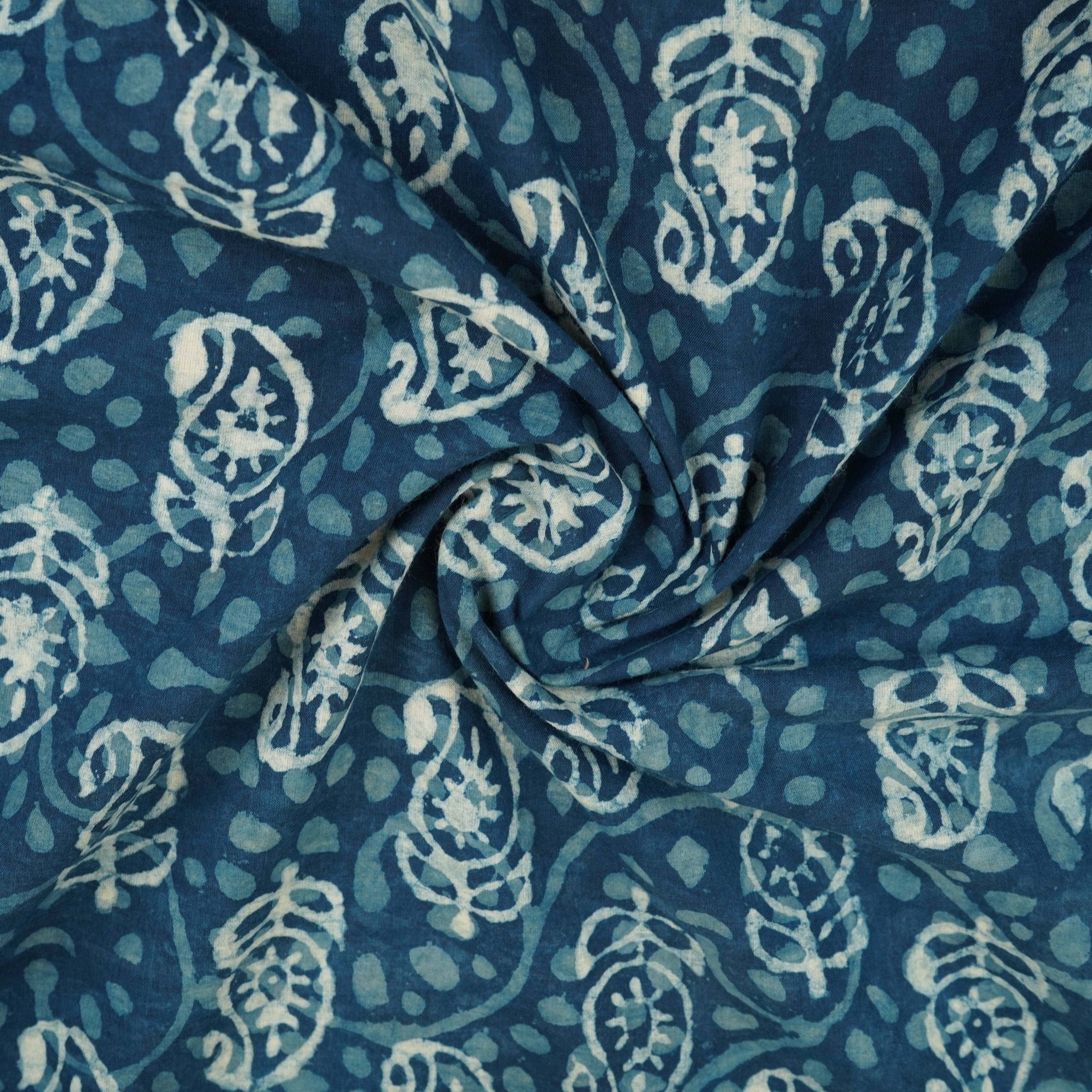 Indigo Batik Print Cotton Fabric CH-29769 - TradeUNO