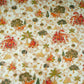 Mint Green Traditional Jacquard print Raw Mango Silk Fabric CW-31588