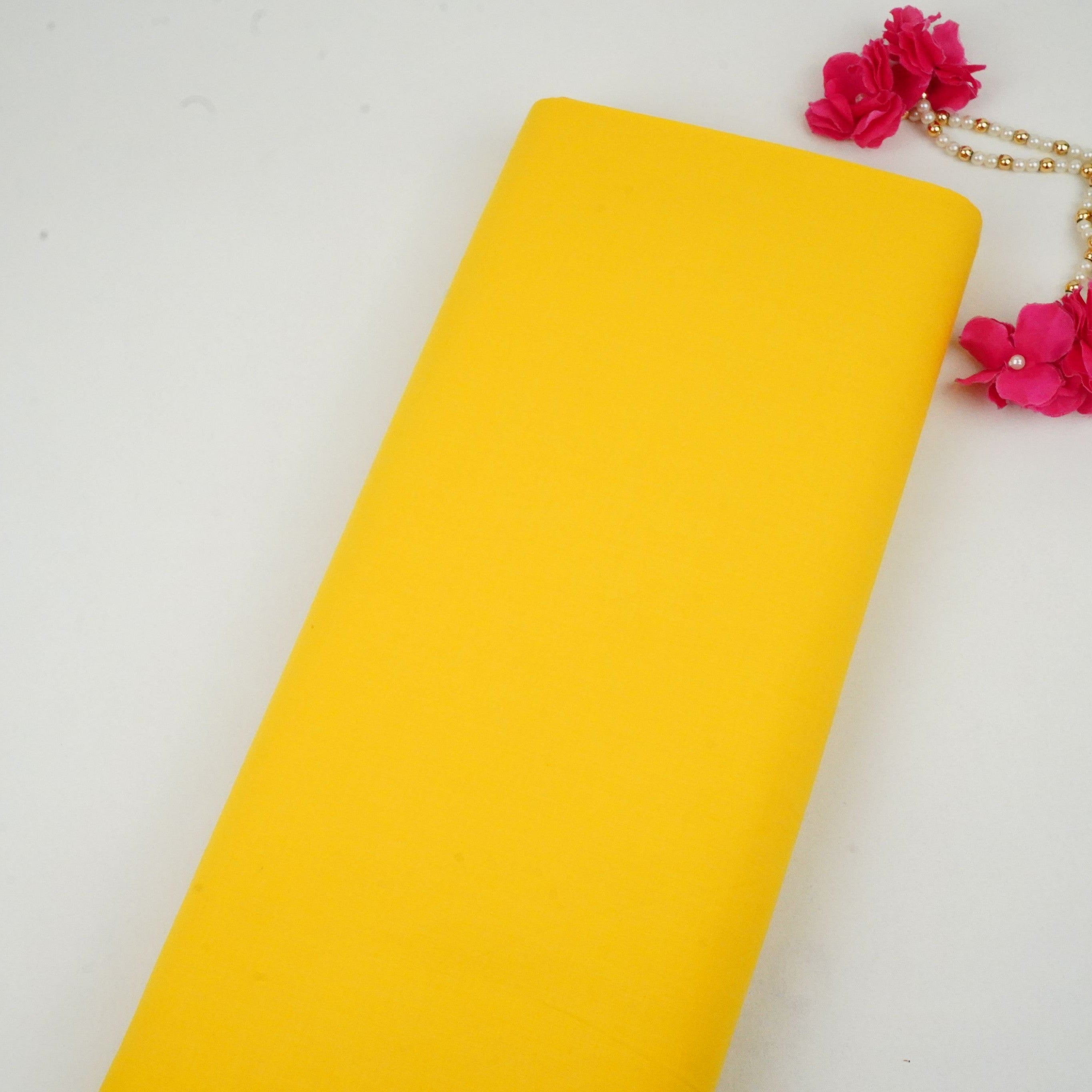 Yellow Solid Lizzy Bizzy Fabric RTL-31250 - TradeUNO