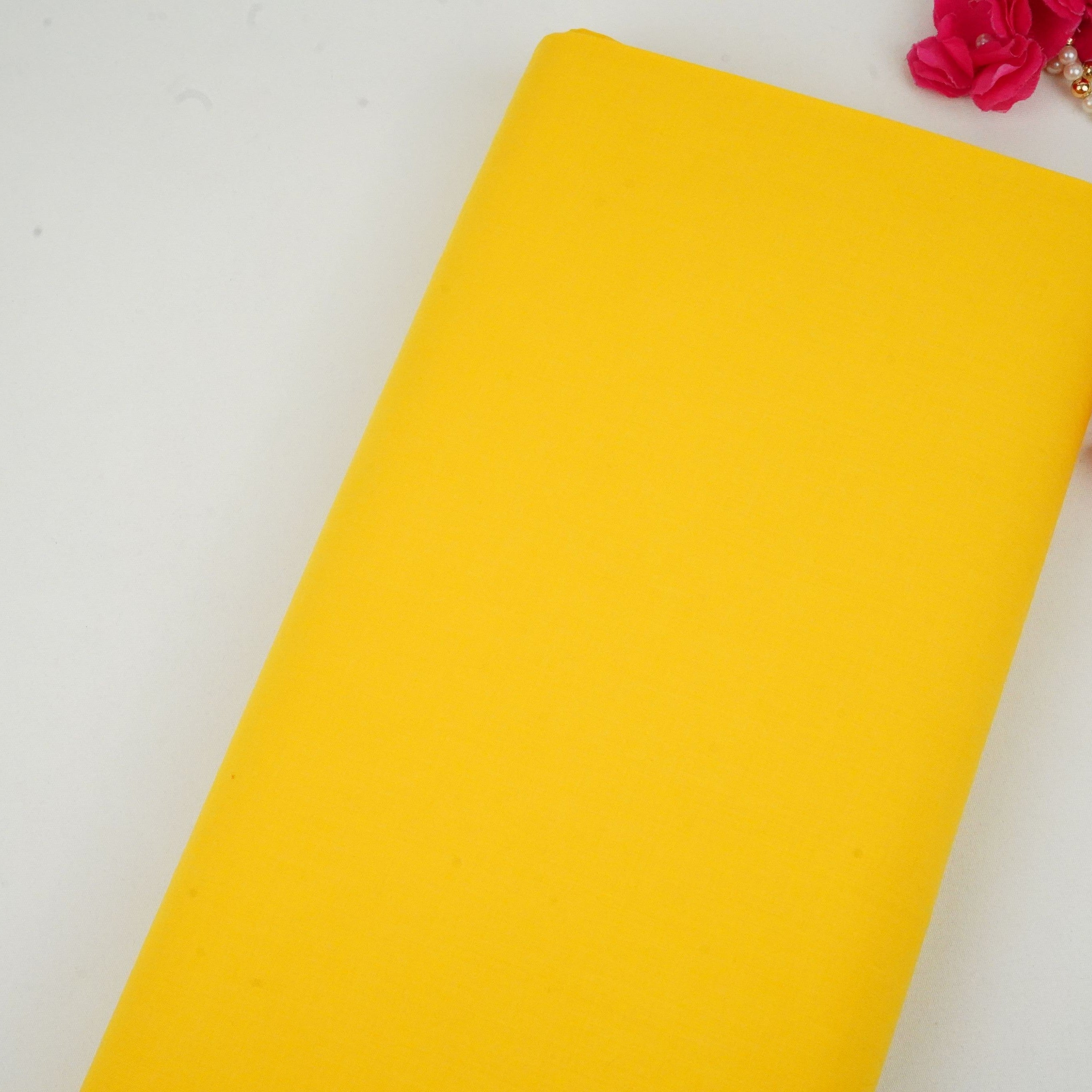 Yellow Solid Lizzy Bizzy Fabric RTL-31250 - TradeUNO