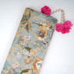Mauve floral Jacquard stripes Raw Mango Silk Fabric CW-31591