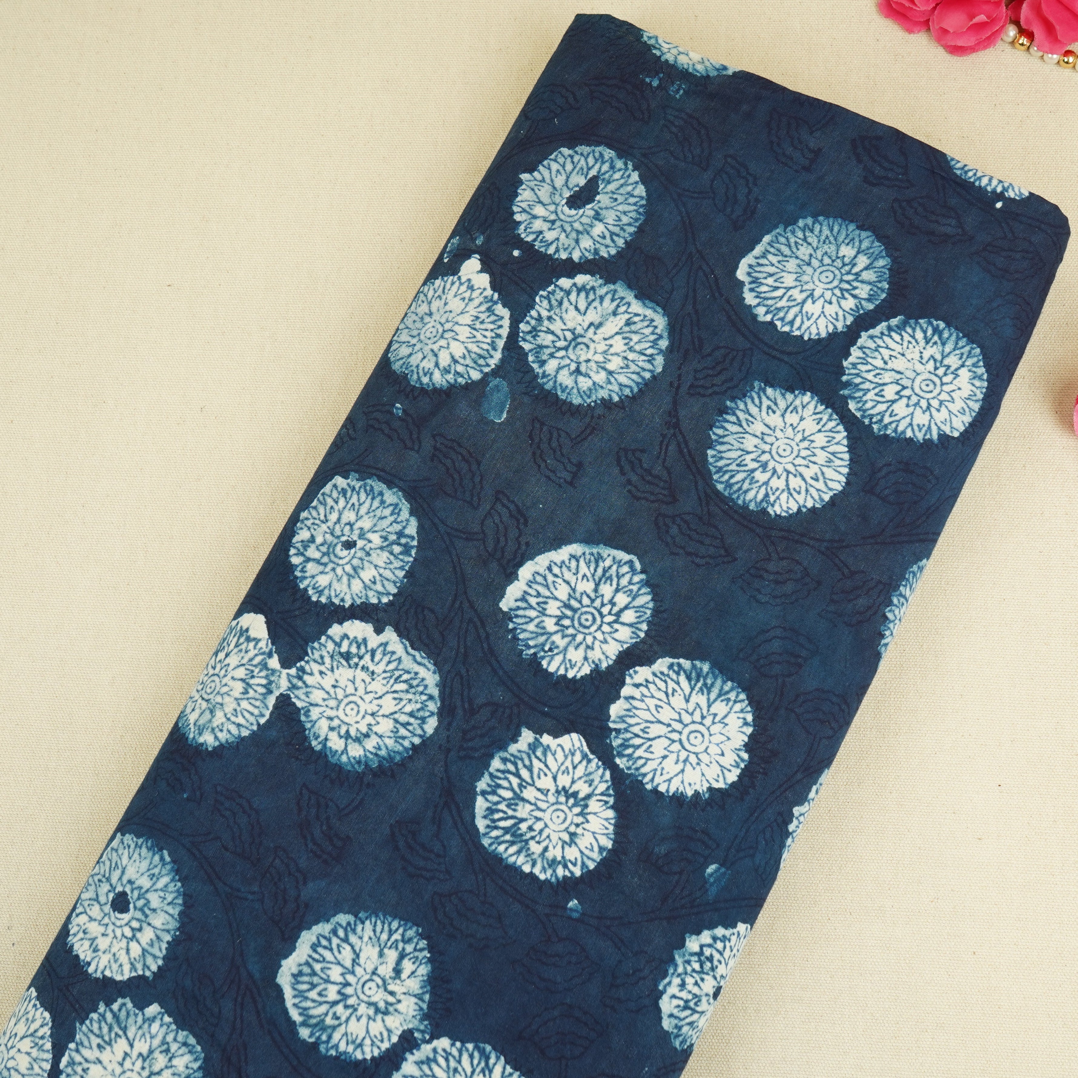 Indigo Batik Print Cotton Fabric CH-29767 - TradeUNO