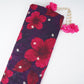 Dark Purple floral zari jacquard Pure Bemberg Crepe Fabric MTF-31809