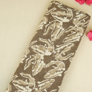 Brown batik Print Cotton Fabric CH-29776 - TradeUNO