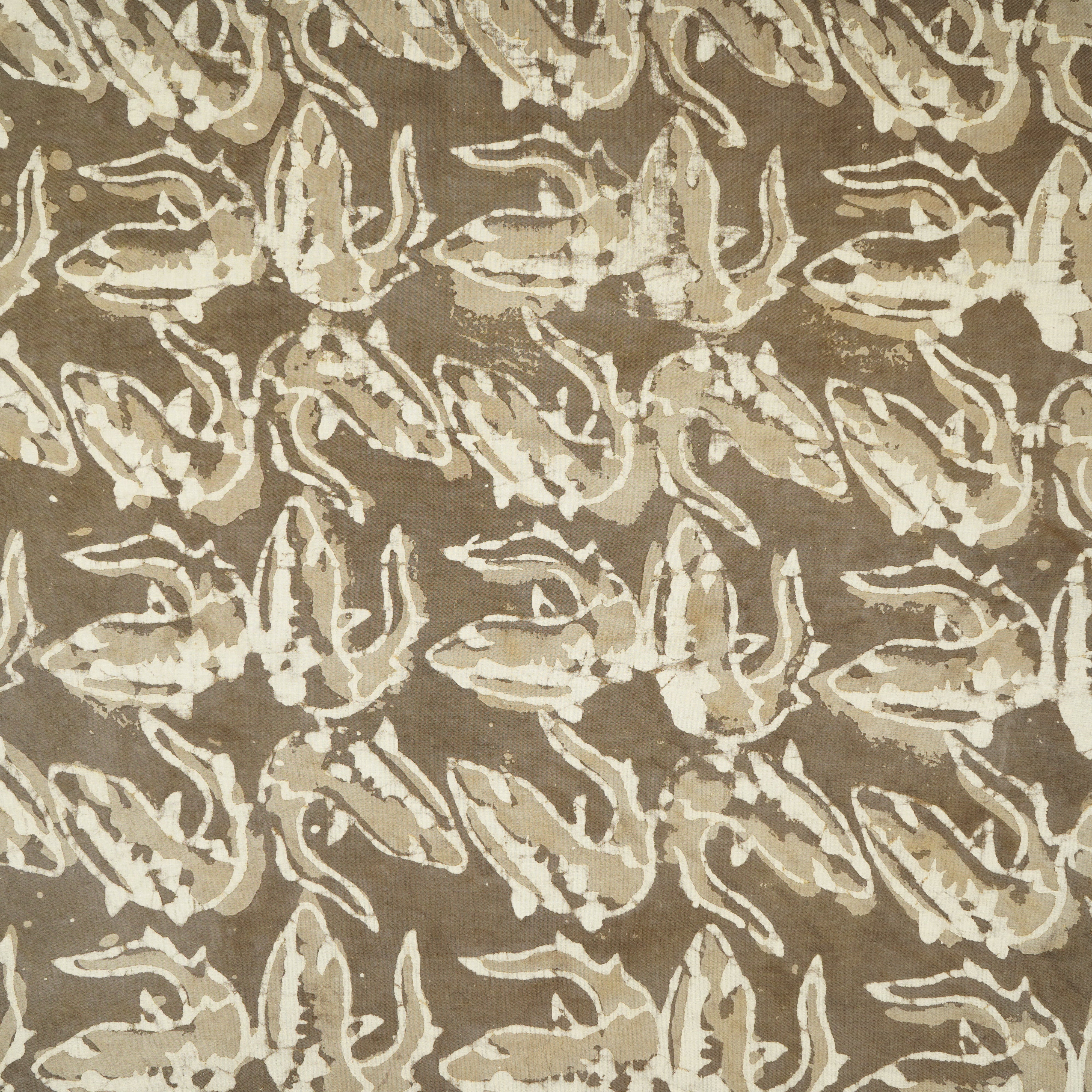 Brown batik Print Cotton Fabric CH-29776 - TradeUNO