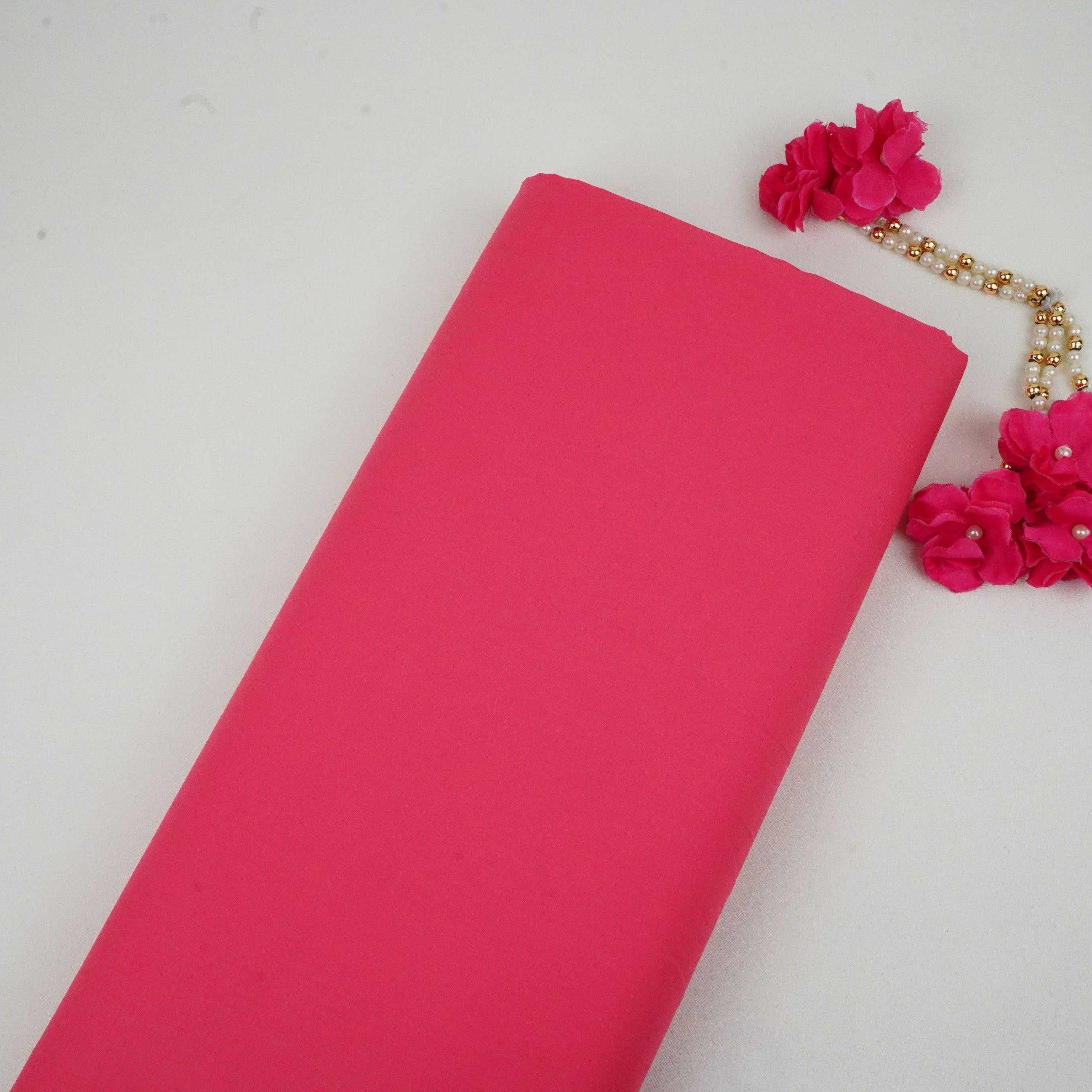 Rose Pink Solid Lizzy Bizzy Fabric RTL-31255 - TradeUNO