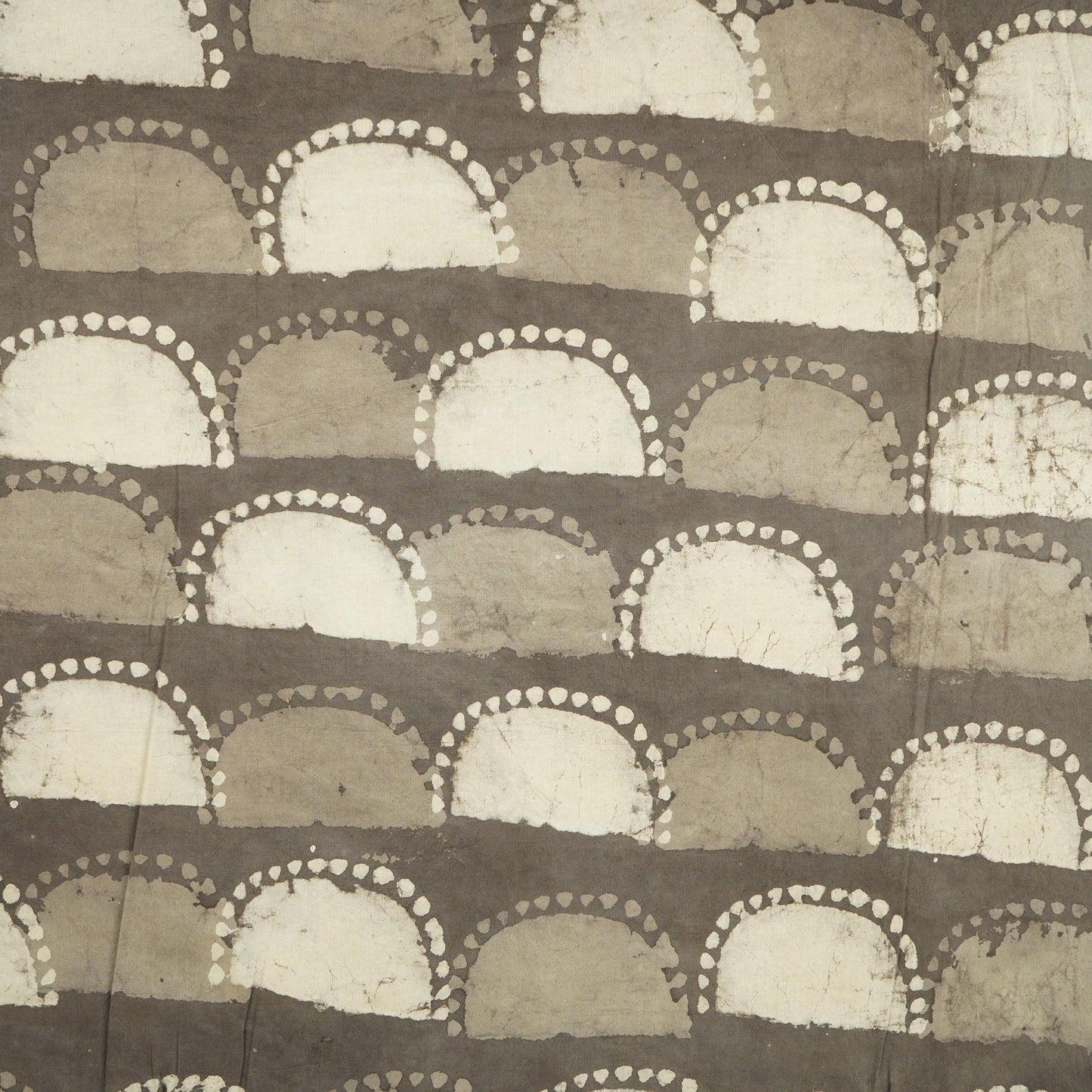 Grey with White Batik Print Cotton Fabric CH-29775