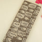 Grey with White Floral Print Cotton Fabric CH-29774