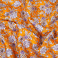 Mustard Yellow Floral Print Cotton Satin Fabric PG-30439