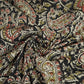 Black Kalamkari Cotton Fabric 22523