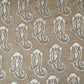 Brown Paisley Print Cotton Fabric CH-29765