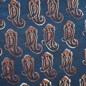 Blue Paisley Print Cotton Fabric CH-29763 - TradeUNO