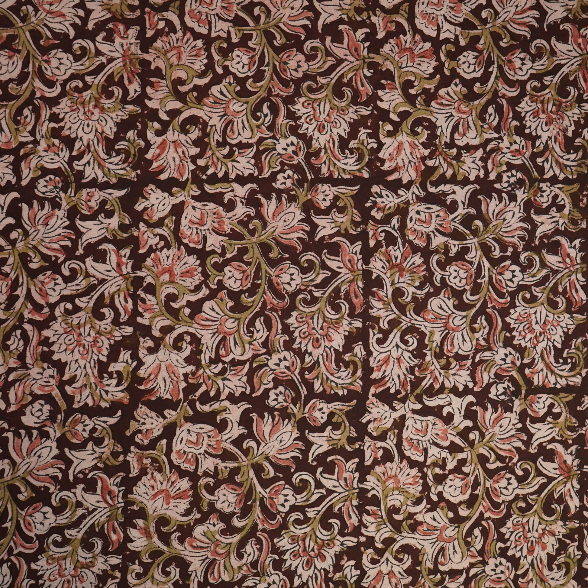 Maroon Kalamkari Cotton Fabric 22531