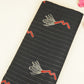 Black Silver Stripes Handblock Print Cotton Dobby Fabric CH-29758