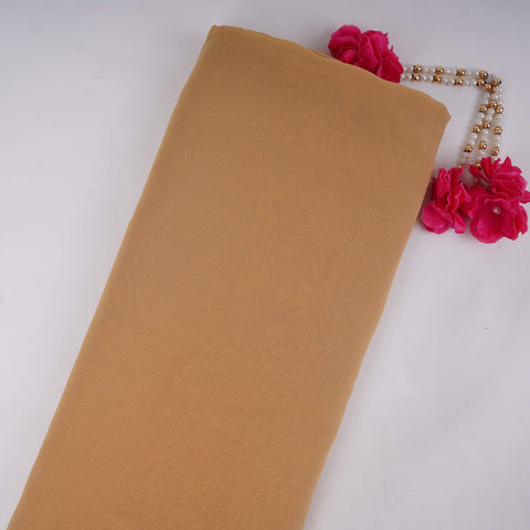 Beige Solid 60gm Georgette Fabric SSMG-14 - TradeUNO